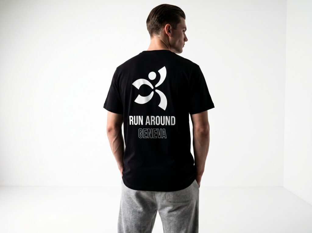 T-shirt Run Around Geneva Oversized - Porte