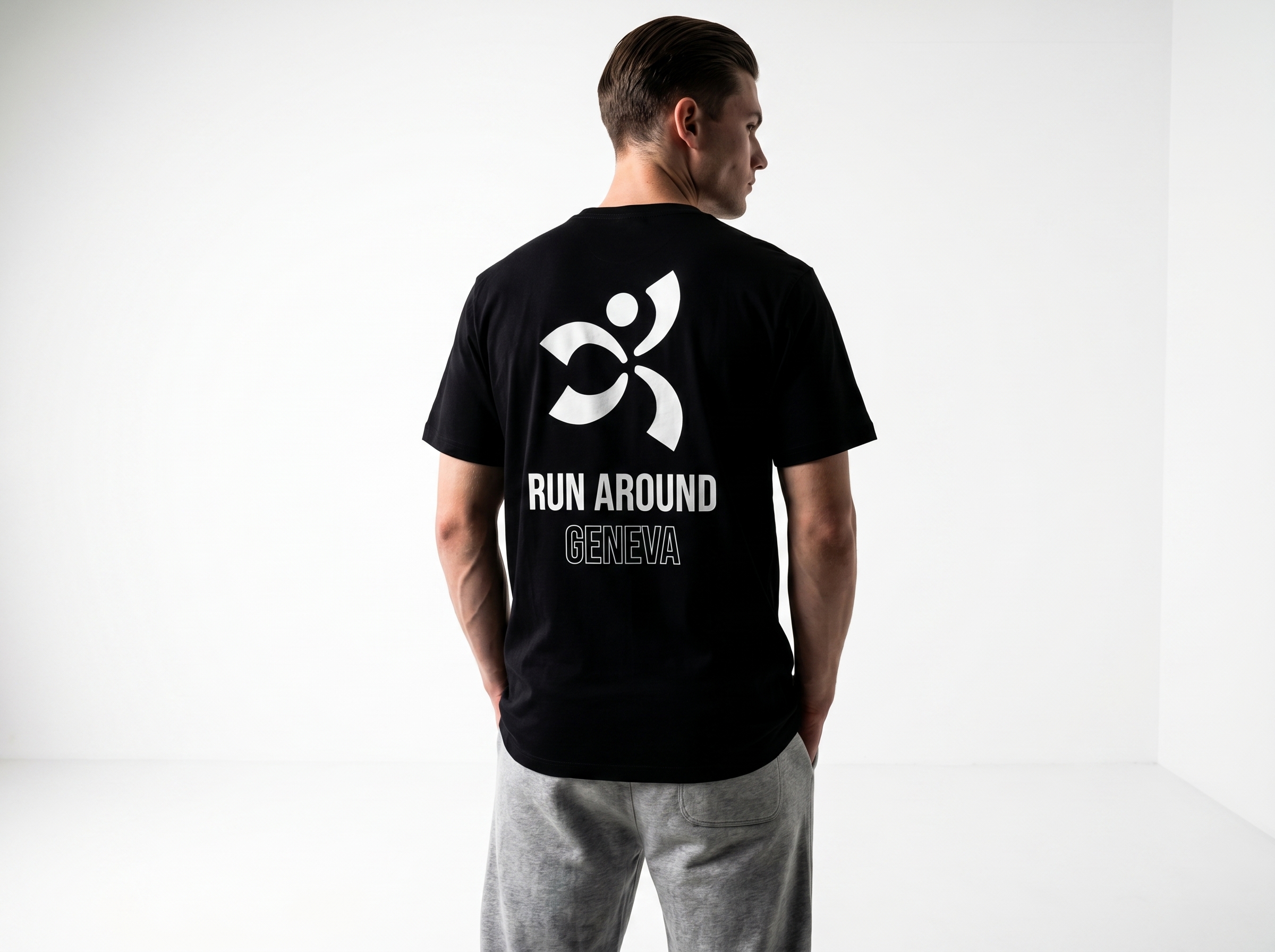 T-shirt Run Around Geneva Oversized - Porte
