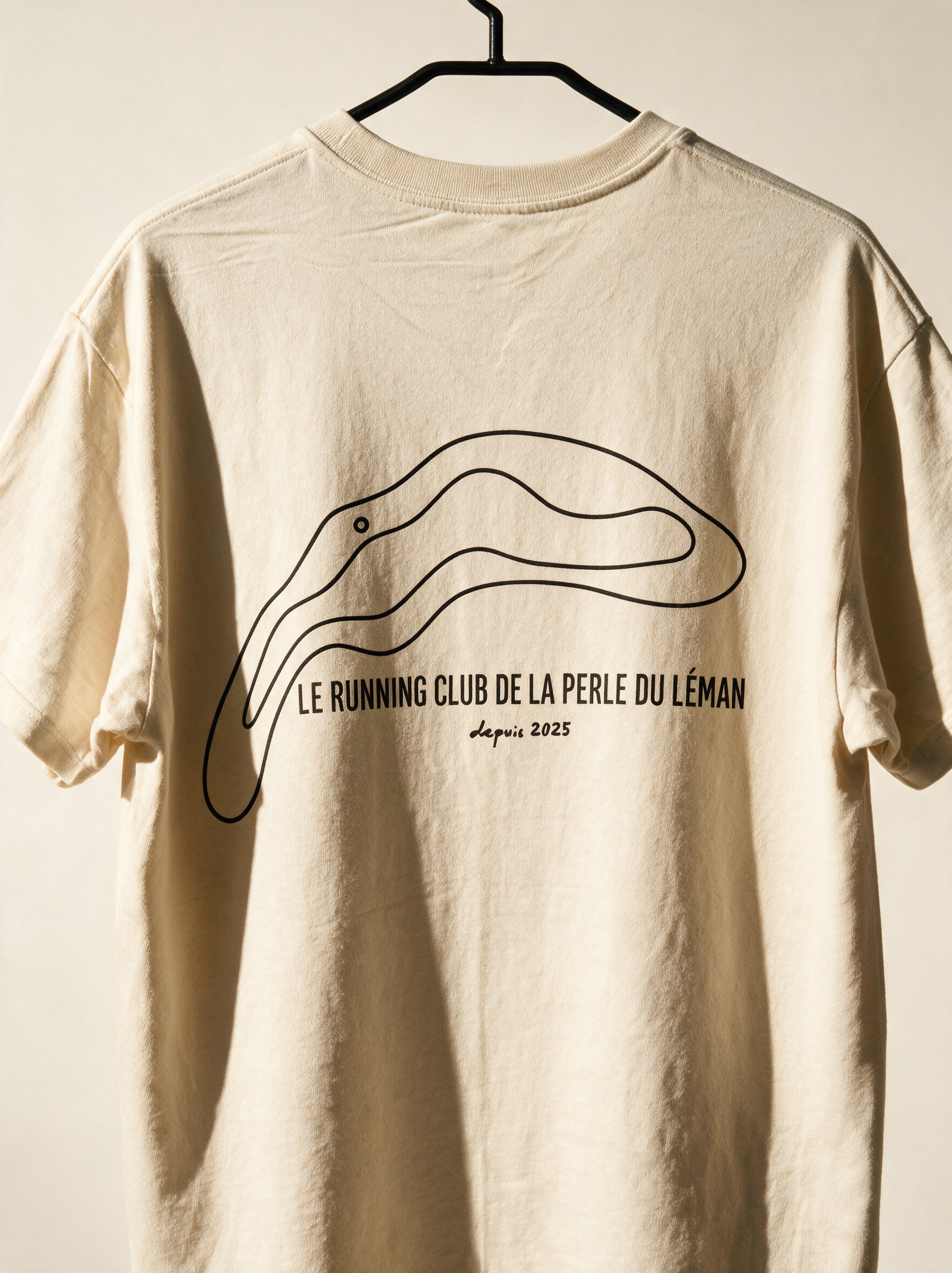 T-shirt en coton Roll'in Club, impression du Lac Leman au dos